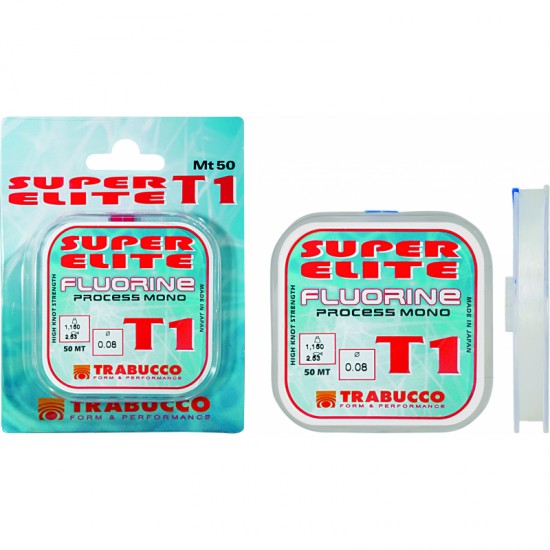 Fir Trabucco - Super Elite Fluorine T1 0.08mm 50m Fir Trabucco - Super Elite Fluorine T1 0.08mm 50m